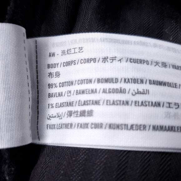 Abercrombie & Fitch Straight Jeans Women 24/00 Black Faux Leather Legs 90s Grung - Picture 10 of 11